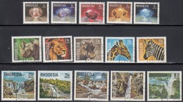 Rhodesia - 1978 - Definitive - Waterfalls, Semi Precious Stones, Wildlife Animals - Water