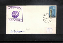 South Africa 1971 Space / Raumfahrt Apollo 15 Nasa Johannesburg Stadan Station Interesting Signed Cover - Afrique