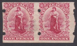 NEW ZEALAND 1901 1d UNIVERSAL PAIR DICKIE SLOT MACHINE TRIAL - Nuovi