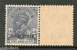 India JIND / JHIND / JEEND KG V 3�As Postage Stamp SG 93 / Sc 130 Cat �7 MNH - Jhind