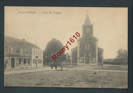 Minerie -Thimister. Place De L'Eglise Et Fontaine En 1923. (Pub. Machines à Coudre Singer) Petite Animation.  2 Scans. - Thimister-Clermont