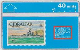 GIBRALTAR - 26 - HMS HOOD - STAMP - 306A - Gibilterra