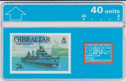 GIBRALTAR - 25 - USS GLEAVES - STAMP - 306A - Gibraltar