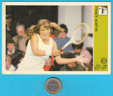 TRACY AUSTIN - Usa Tennis ... Yugoslavia Vintage Card Svijet Sporta * VERY LARGE SIZE * Tenis Sport - Trading Cards