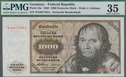 Deutschland - Bank Deutscher Länder + Bundesrepublik Deutschland: 1000 DM 1960, Ro.268a, Sehr Sauber - Sonstige & Ohne Zuordnung