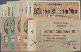 Deutschland - Notgeld - Württemberg: Balingen, Stadt, 5, 10, 20, 50 Mio., 19.9.1923; 1, 5, 10, 20, 5 - Lokale Ausgaben