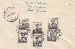 84157- CONSTRUCTIONS WORKER, STAMPS ON REGISTERED COVER, 1956, ROMANIA - Covers & Documents