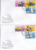 CUBA Sc 6049-54  Transportation  FDC - Lettres & Documents