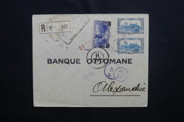 LIBAN - Enveloppe En Recommandé De Tripoli Pour Alexandrie En 1944 Avec Contrôle , Affranchissement Plaisant - L 50821 - Storia Postale