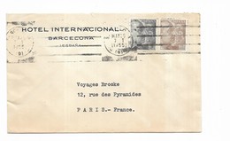 1955 Espagne Hotel Internacional Barcelona - Maschinenstempel (EMA)