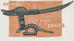 Ex Libris Ella Engel - Norbert Ott (gesigneerd) - Bookplates