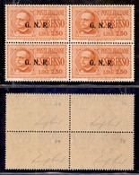 RSI - G.N.R. BRESCIA - 1943 - Terzo Tipo - 2,50 Lire (20/III + 20/IIIi + 20/III Punto Rotto Dopo R + 20/IIIk - Espressi) - Other & Unclassified