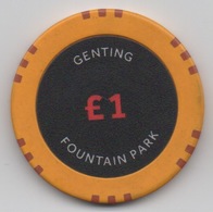 Jeton De Genting Casino : Foountain Park £1 - Casino