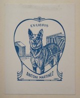 Ex-libris Illustré ESPAGNE - XXème - ANTONI MARTINEZ - Ex Libris