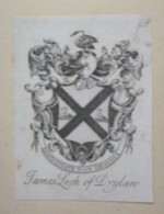 Ex-libris Héraldique - XIXème - JAMES LOCH OF DRYLAN - Ex Libris