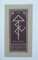 Ex-libris Illustré XIXème - EDUARD LIESEN - Ex-libris