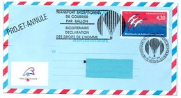 PhilexFrance 89. Bicentenaire De La Révolution Française. Aérogramme Transport Par Ballon : Projet Annulé. - Postmark Collection