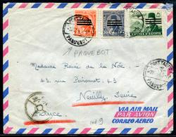 EGYPTE - N° 331 + 337 + 339 / LETTRE AVION OBL. " PAQUEBOT / PORT-SAID LE 7/2/1954 " , AVEC CENSURE - TB - Covers & Documents