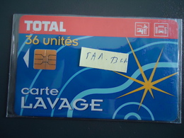 FRANCE  USED CARDS  RARE TOTAL  OIL  CARTE LAVAGE 36 UNITES - Zonder Classificatie