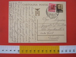 PC.3 ITALIA RSI CARTOLINA POSTALE - 1944 MAZZINI 30 CENT BRUNO FRANCOBOLLO AGGIUNTO DA VARAZZE SAVONA 12/1 1945 X VC - Ganzsachen