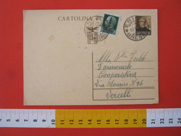 PC.3 ITALIA RSI CARTOLINA POSTALE - 1944 MAZZINI 30 CENT BRUNO FRANCOBOLLO AGGIUNTO DA ESINE BRESCIA 19/10 1944 X VC - Entiers Postaux