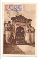 1932 Postal History Vaticane.PC 5c + 20c Giardini-Fontana Del Sacramento - Briefe U. Dokumente