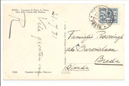 1931 Postal History Vaticane.25c CP Piazza S.Pietro - Briefe U. Dokumente