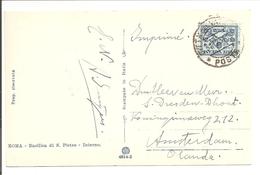 1931 Postal History Vaticane.25c CP Basilica S.Pietro Interno - Lettres & Documents