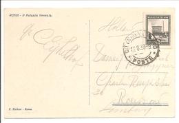 1933 Postal History Vaticane.25c PC Palazzo Venezia - Covers & Documents