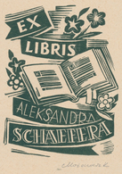 Ex Libris Alexander Schaefer -  Gesigneerd - Ex-libris