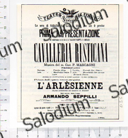 CAVALLERIA RUSTICANA TEATRO LA FENICE VENEZIA TEATHER  P. MASCAGNI  Immagine Ritagliata CROPPED IMAGE D3532 - Sonstige & Ohne Zuordnung