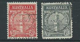 Australia Anzac Sg 154 Sg 155 Fu Set High Cv Scarce - Oblitérés