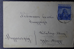 Romania Railway TPO  Cover 7.50 Little Entente Teius-Arad / 269 TPO To Györ Hungary 1938  Mi 536 - Lettres & Documents