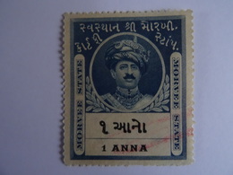 INDE - ETATS PRINCIERS - MORVI - MORVEE STATE - 1932 - ONE ANNA - Used - SEE SCAN - Morvi