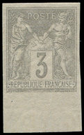 ** TYPE SAGE - 87c   3c. Gris, NON DENTELE, Bdf, TB - 1876-1878 Sage (Type I)