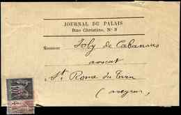 Let TYPE SAGE SUR LETTRES - N°88 Et 89 Obl. Càd ROUGE Des Imprimés S. Bande Journal Du Palais 1882, TB - 1877-1920: Semi-moderne Periode