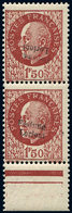 ** TIMBRES DE LIBERATION - LORIENT 10 : 1f50 Brun-rouge, Surch. RENVERSEE Tenant à Normal, Ce Dernier Avec Inf. Adh., Bd - Befreiung