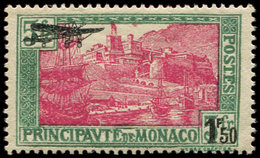 ** MONACO PA 1 : 1f.50 Sur 5f. Vert Et Rose-lilas, TB - Airmail