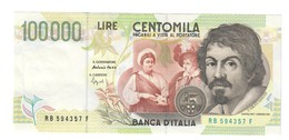 100000 Lire CARAVAGGIO 2° TIPO SERIE B 1995 Q.FDS ( DISPONIBILI 2 CONSECUTIVI ) LOTTO 889 - 100.000 Lire