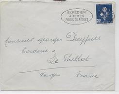 1946 - SUISSE - PRO-JUVENTUTE 1945 ZUMSTEIN 116 SEUL Sur LETTRE De GENEVE => LE THILLOT (VOSGES) - Lettres & Documents
