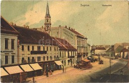 T2/T3 1910 Sopron, Várkerület, Pesti Magyar Kereskedelmi Bank, üzletek, Könyvnyomda. Kummert L. Utóda Kiadása 445. Sz. ( - Ohne Zuordnung