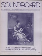 Revue Guitare Soundboard Guitar Fondation Of America N° 3 - 1992 - Ernesto Cordero - Arte