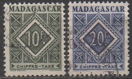 MADAGASCAR  1947__N° 39/40__OBL  VOIR SCAN - Postage Due