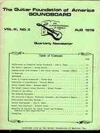 Revue Guitare Soundboard Guitar Fondation Of America N° 3 - 1976 - Art