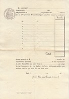 Papier Timbré De L'année 1837 Action Actionnaire De La Compagnie Générale Transatlantique - Scheepsverkeer