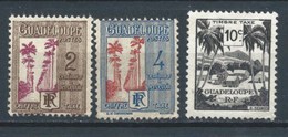 GUADALUPE (COLONIA FRANCESA) 1928+1947 (O) USADOS MI-P25+P26+P31 YT-T25+T26+T41 - Postage Due