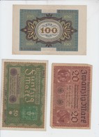 REICHSBANKNOTE - 20 MARK 1918  - 50 MARK 1919 - 100 MARK 1920 - Other & Unclassified