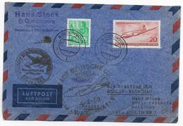 1956 - DDR - 1° VOL / FIRST FLIGHT - ENVELOPPE POSTE AERIENNE DLH BERLIN à VARSOVIE (POLOGNE) - Airmail