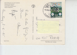 SAN MARINO  1985 - Sassone 1158 - Sport - Cartolina - Lettres & Documents
