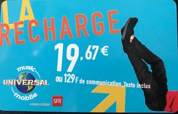 ANTILLES FRANCAISES - UNIVERSAL - SFR - La RECHARGE  16,67 (ou 129 F) - Antilles (French)